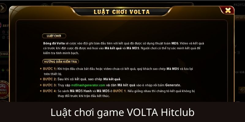 Hướng dẫn cách chơi Volta Hitclub chi tiết cho người mới