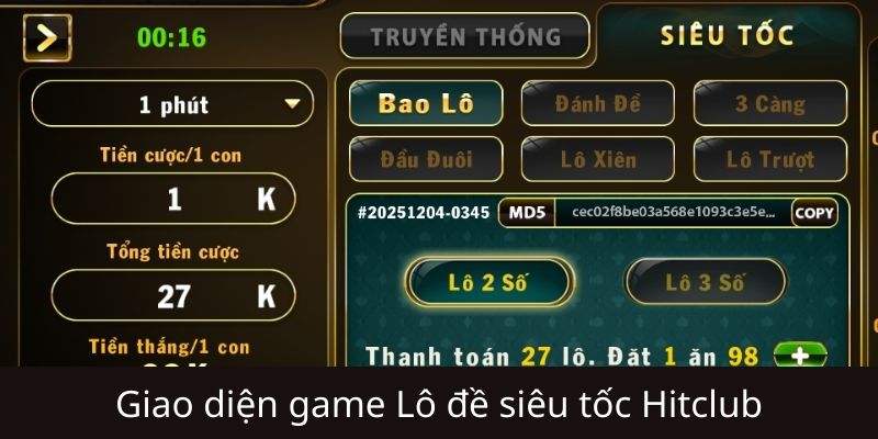 Giới thiệu lô đề siêu tốc Hitclub