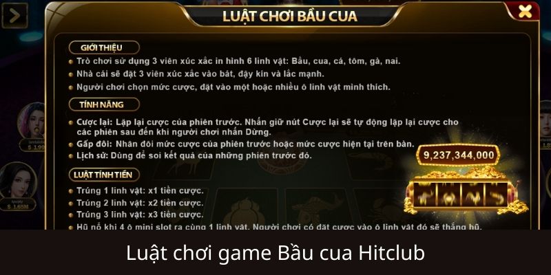 Hướng dẫn tham gia bầu cua mini Hitclub