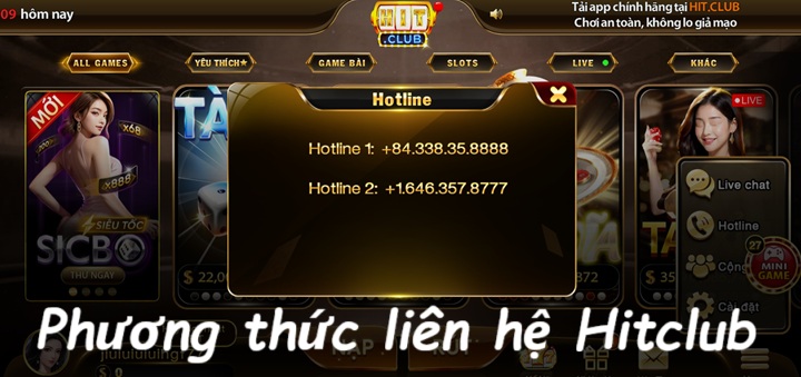 Phương thức liên hệ Hitclub phù hợp với từng vấn đề